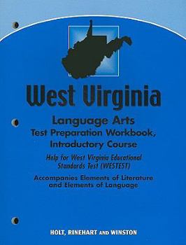 Paperback West Virginia Language Arts Test Preparation Workbook, Introductory Course: Help for West Virginia Educational Standards Test (WESTEST); Accompanies E Book