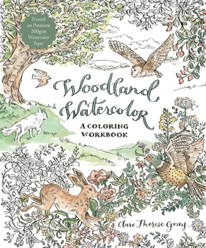 Paperback Woodland Watercolor: A Coloring Workbook Book