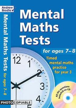 Hardcover Mental Maths Tests for Ages 7-8. Andrew Brodie Book