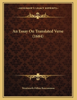 Paperback An Essay On Translated Verse (1684) Book
