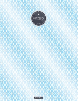 ZMUDACE Notizbuch Liniert: in DIN A4 Softcover ZL159 Adlig Winter hellblau 156 leere linierte Seiten mit pers�nlichem Register + Seitenzahlen Zeichenbuch, Skizzenbuch, Lineatur 4, Malbuch, Notizheft z