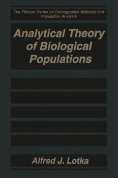 Paperback Analytical Theory of Biological Populations Book