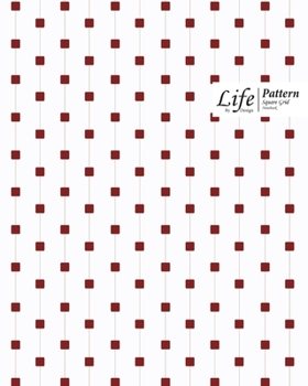 Paperback Cube Pattern Square Grid, Quad Ruled, Composition Notebook, 100 Sheets, Large Size 8 x 10 Inch Red Dots Cover Book
