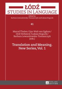 Hardcover Translation and Meaning: New Series, Vol. 1 Book