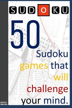 Paperback 50 Sudoku games that will challenge your mind. Book