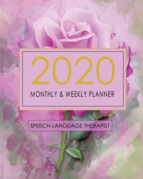 Paperback 2020 Weekly and Monthly Planner/Speech Therapist/Speech Therapy Gift/Therapy Planner Book