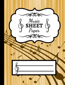 Paperback Music Sheet Paper: Flower Theme Blank Music Manuscript Book / Writing Pad / Composition Notebook / Journal / Diary Book