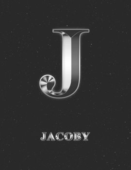 Jacoby: 2 Year Weekly Planner with Note Pages (24 Months) | Silver Effect Personalized Custom Letter J Initial First Name | 2020 - 2021 | Week ... | Plan Each Day, Set Goals & Get Stuff Done