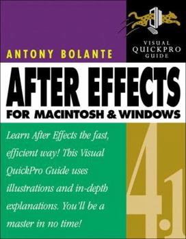 Paperback After Effects 4.1 for Macintosh and Windows: Visual QuickPro Guide Book