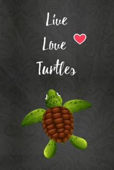 Thick Notebook: Lined Journal (120 Pages) - Sea turtle stuff, turtle gifts for women
