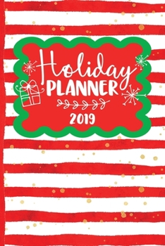Holiday Planner 2019: Christmas Organizer Weekly To Do's, Budget, Gift List, Card List, Shopping, Party Planning and More  Red and White Stripe (HP 6" x 9" 108pages)