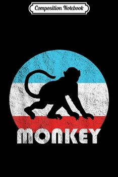Composition Notebook: Monkey Vintage Retro Silhouette Gift  Journal/Notebook Blank Lined Ruled 6x9 100 Pages