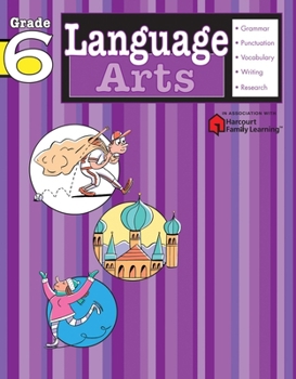 Paperback Language Arts: Grade 6 (Flash Kids Harcourt Family Learning) Book