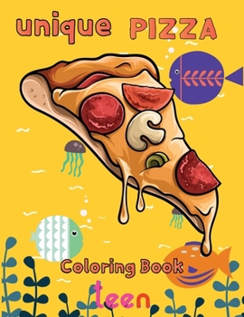 Paperback unique pizza coloring book teen: 8.5''x11''/ pizza coloring book