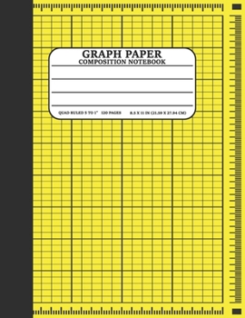 Paperback Graph Paper Composition Notebook: Math and Science Lover Yellow Graph Paper Cover Notebook (Quad Ruled 5 squares per inch, 120 pages) Birthday Gifts F Book