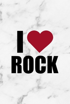 I Rock: Rock Notebook Journal Composition Blank Lined Diary Notepad 120 Pages Paperback White Marble
