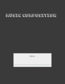 Paperback Music Composition: Blank Music Journal - Black Book