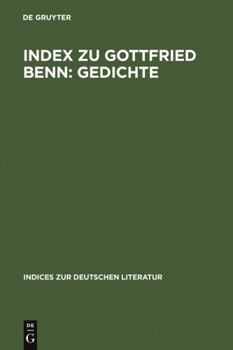 Hardcover Index zu Gottfried Benn: Gedichte [German] Book