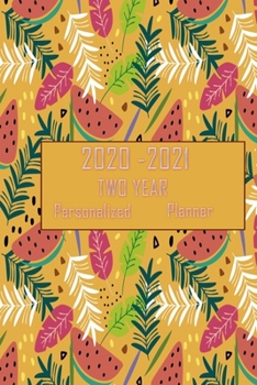 Paperback 2020-2021 Personalized Planner: Two year Calendar Planner, Dated Daily with US Holiday Yearly Planner Organizer Book