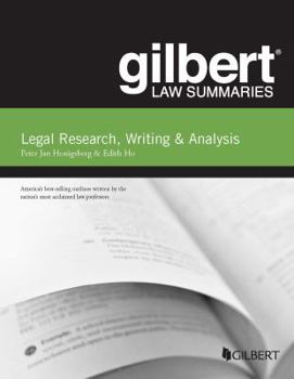 Paperback Gilbert Law Summary on Legal Research, Writing & Analysis (Gilbert Law Summaries) Book