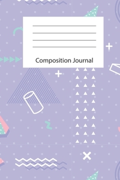 Paperback Composition Journal: Geometric Design Notebook-150 pages- Lined with numbered pages- Pretty Composition Notebook or Geometric Journal Book