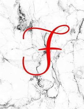 Paperback Initial F Notebook: Marble and Red Book