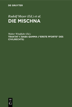 Hardcover Baba qamma ("Erste Pforte" des Civilrechts) [German] Book