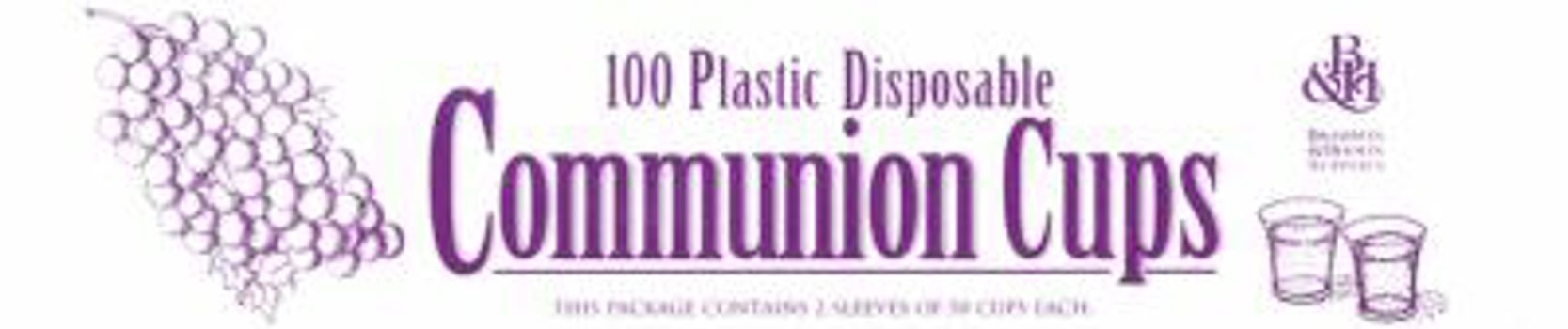Broadman Church Supplies Plastic, Disposable, Recyclable Communion Cups, 100 Count