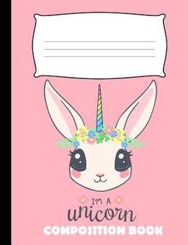Paperback Composition Book: Unicorn Composition Notebook Wide Ruled Book
