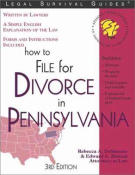 Paperback How to File for Divorce in Pennsylvania Book