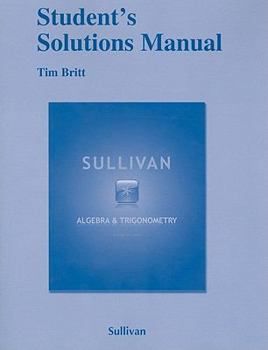 Paperback Algebra and Trigonometry Student's Solutions Manual Book