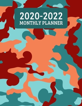 Paperback 2020-2022 Monthly Planner: 3 Year Planner - 36 Month Calendar Planner Diary for Next Three Years With Notes For Hunters - Camouflage Camo (8.5"x1 Book