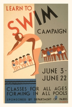 Paperback Vintage Journal Learn to Swim Poster Book