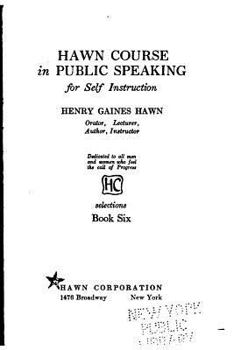 Paperback Hawn Course in Public Speaking, for Self Instruction Book