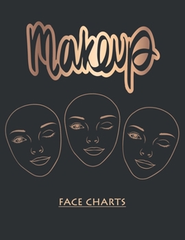 Paperback MakeUp Face Charts: Makeup Artist Face Charts Book