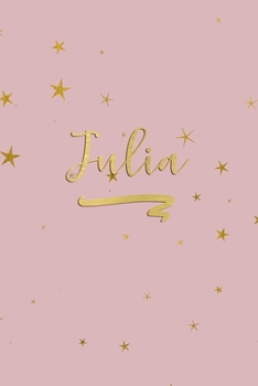 Paperback Julia: Personalized Journal to Write In - Rose Gold Line Journal Book