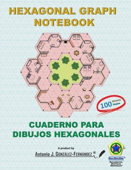 Paperback Hexagonal Graph Notebook: Cuaderno Para Dibujos Hexagonales Book