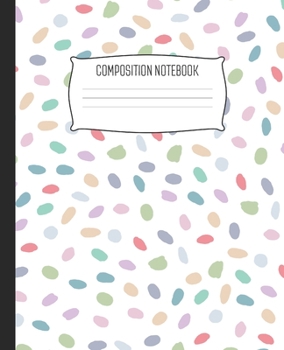 Composition Notebook: Wide Ruled Notebook Abstract Dots Spotted Rainbow Colors Lined School Journal | 100 Pages | 7.5" x 9.25" | Children Kids Girls Teens Women | Perfect For School
