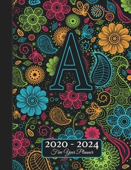 Five Year Planner: Monogram A Voodoo Style Binding I Your Initials Motivational Bullet Planner I 5 Years Appointments, Family Events, Log Book Business I Agenda & Schedule Journal I Christmas Gift