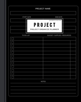 Paperback Black and White Publishing Project Planner: Project Management Forms Start Date End Date Notebook or Project Descriptions Plan Journal and Organize No Book