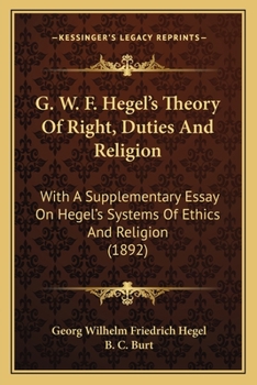 Theory of Right, Duties and Religion: Translation, with a Supplementary Essay