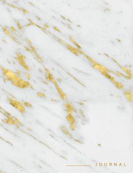 Paperback Journal: Luxury Marble + Gold Notebook - Lined 80-Page - Perfect Bound Cover Book