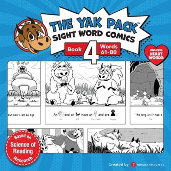 Paperback The Yak Pack: Sight Word Comics: Book 4: Comic Books to Practice Reading Dolch Sight Words (61-80) Book