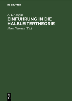 Hardcover Einführung in Die Halbleitertheorie [German] Book