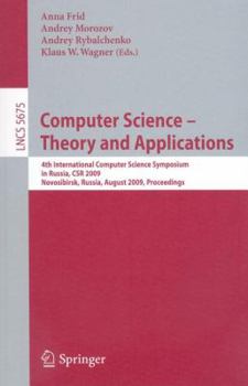 Paperback Computer Science--Theory and Applications Book