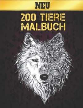 200 Tiere Malbuch Neu: Malbuch Stress abbauende Tierentwürfe 200 Tiere Erwachsenen Malbuch Löwen Drachen Elaphanten Hunde Katzen Pferde Pferd