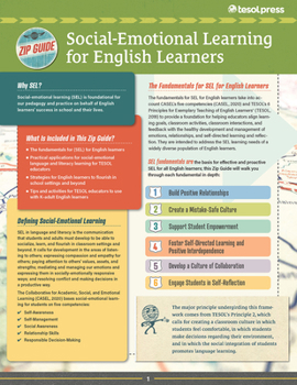 Paperback TESOL Zip Guide: Social-Emotional Learning for English Learners Book