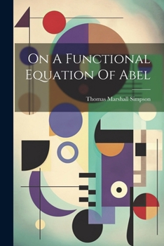 Paperback On A Functional Equation Of Abel Book