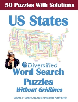 Paperback 50 United States Word Search Puzzles With Solutions: Without Gridlines Book
