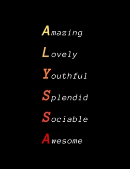 Alyssa: Inspiring composition notebook gift for girl, daughter or woman | Name personalized present | Elegant wide ruled paper | Standard size perfect for school, college or university